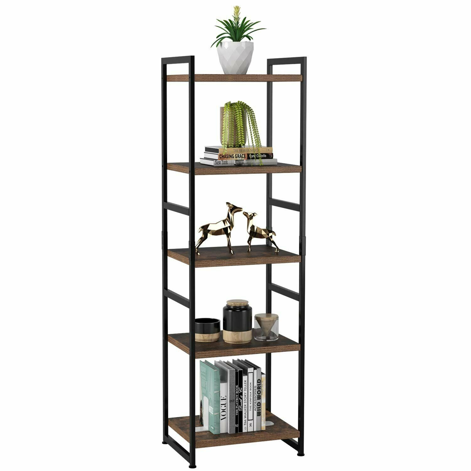 SkandiShop 5 Tier Vintage Shelving Unit